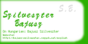 szilveszter bajusz business card